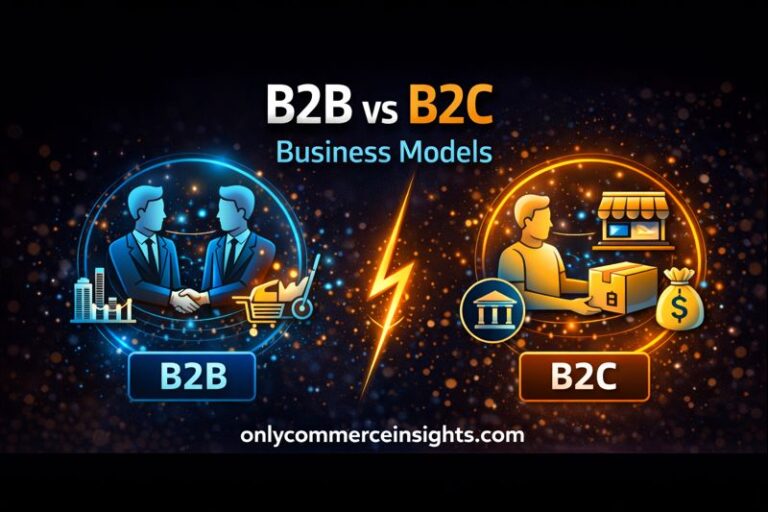 Visual comparison of B2B and B2C business models