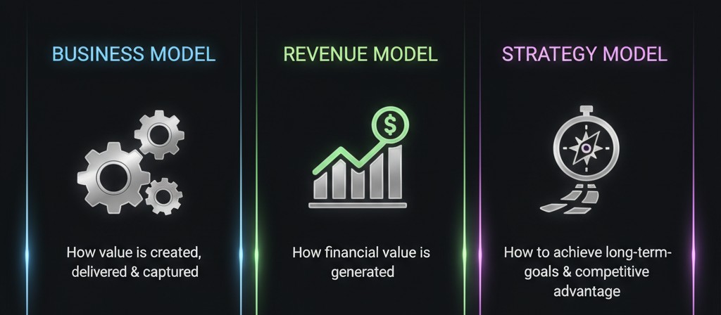 Business Model vs Revenue Model vs Strategy: A Clear Guide