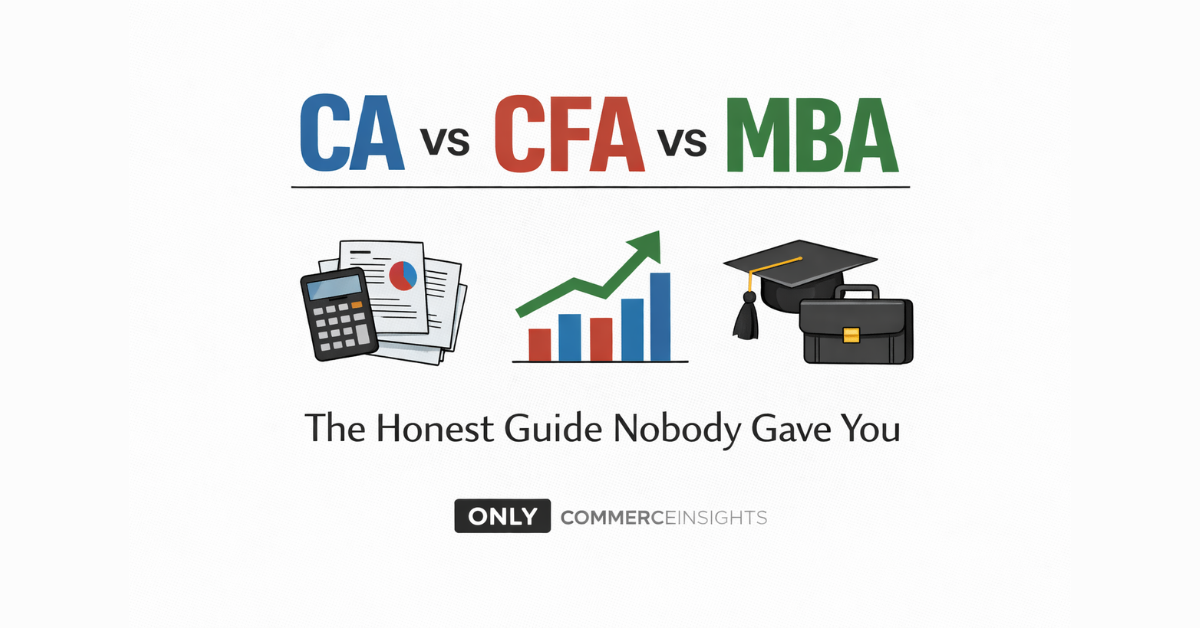 CA vs CFA vs MBA — The Honest Guide Nobody Gave You 