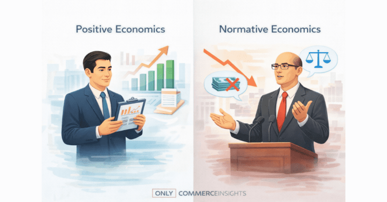 Positive vs normative economics illustration